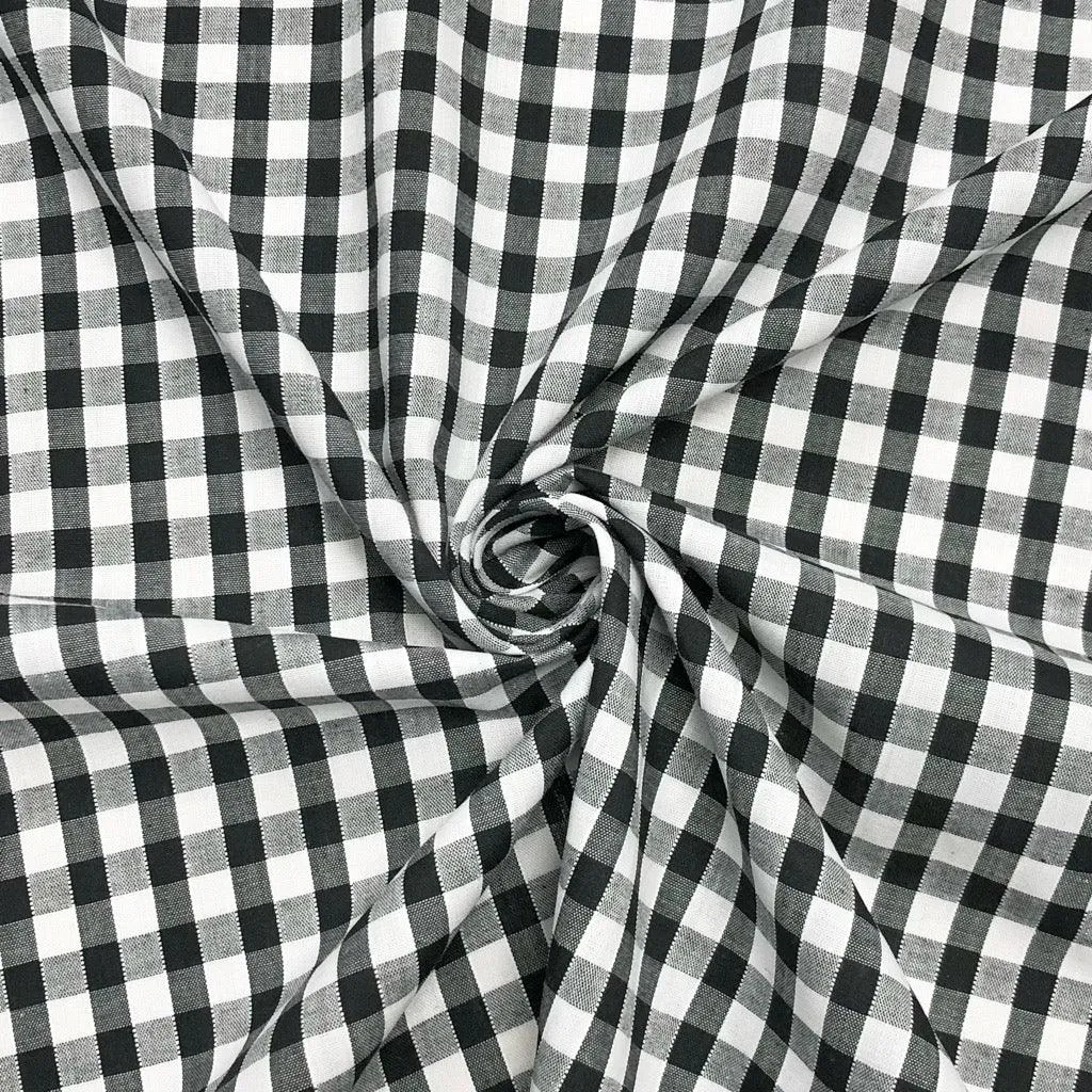 1/4 inch Gingham Polycotton Fabric - Full 30m Roll