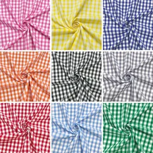 1/4 inch Gingham Polycotton Fabric - Full 30m Roll