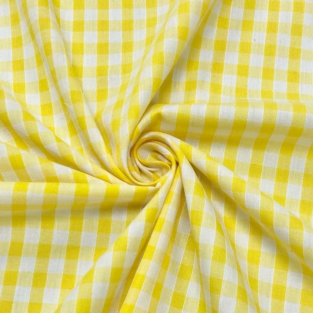 1/4 inch Gingham Polycotton Fabric