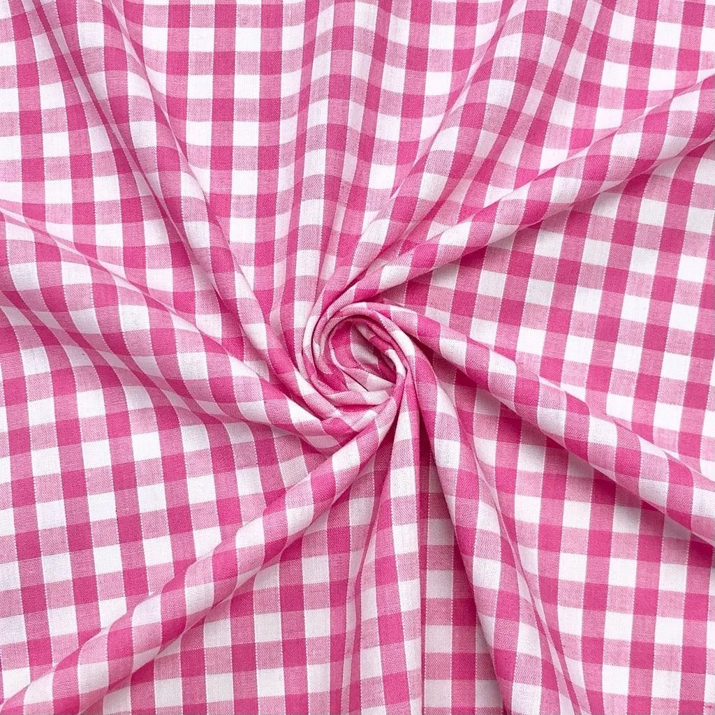 1/4 inch Gingham Polycotton Fabric