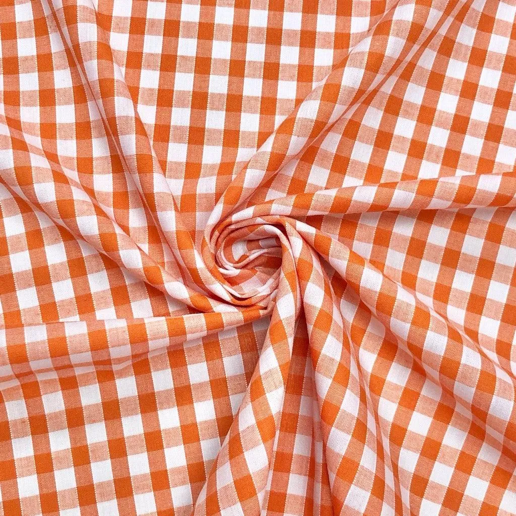 1/4 inch Gingham Polycotton Fabric