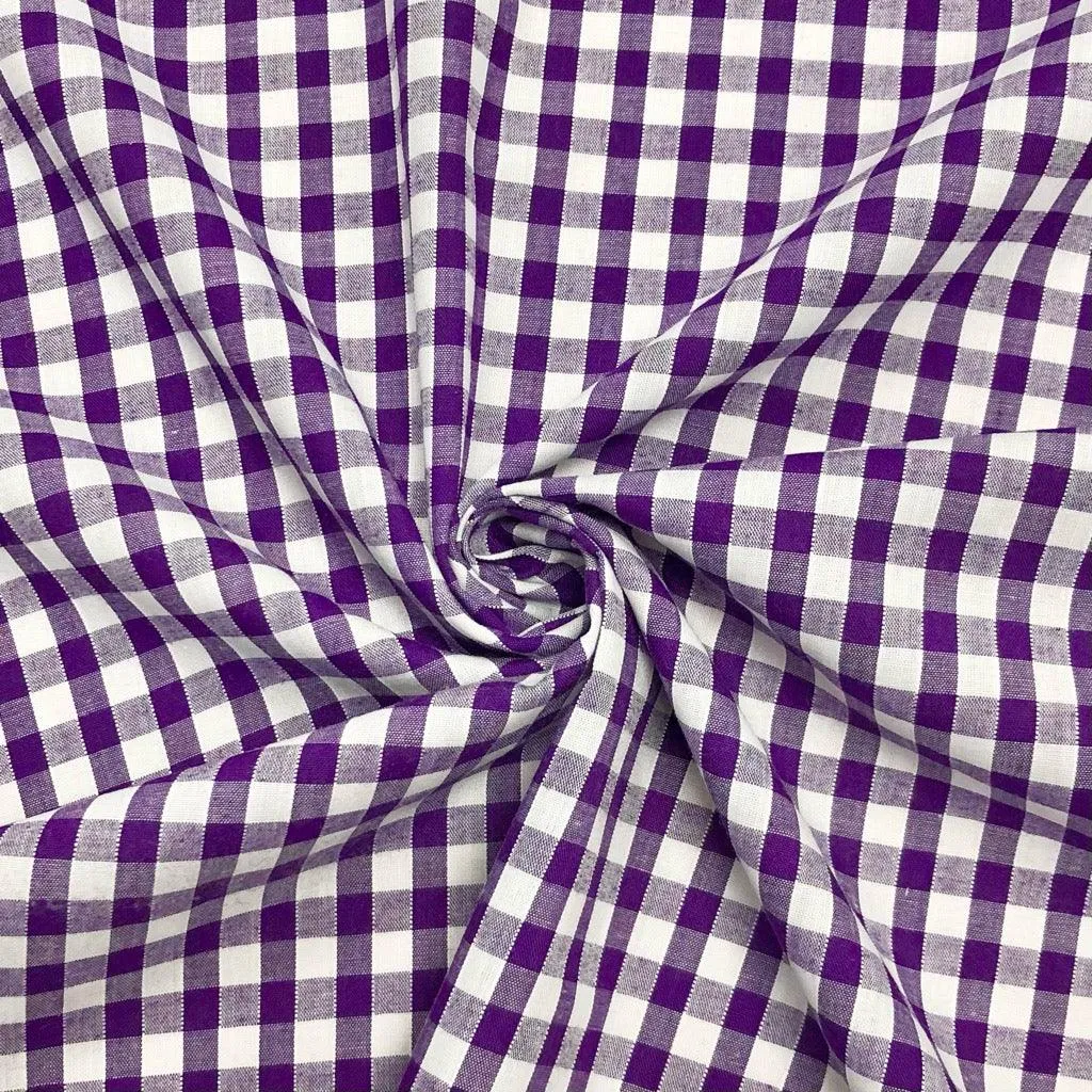 1/4 inch Gingham Polycotton Fabric