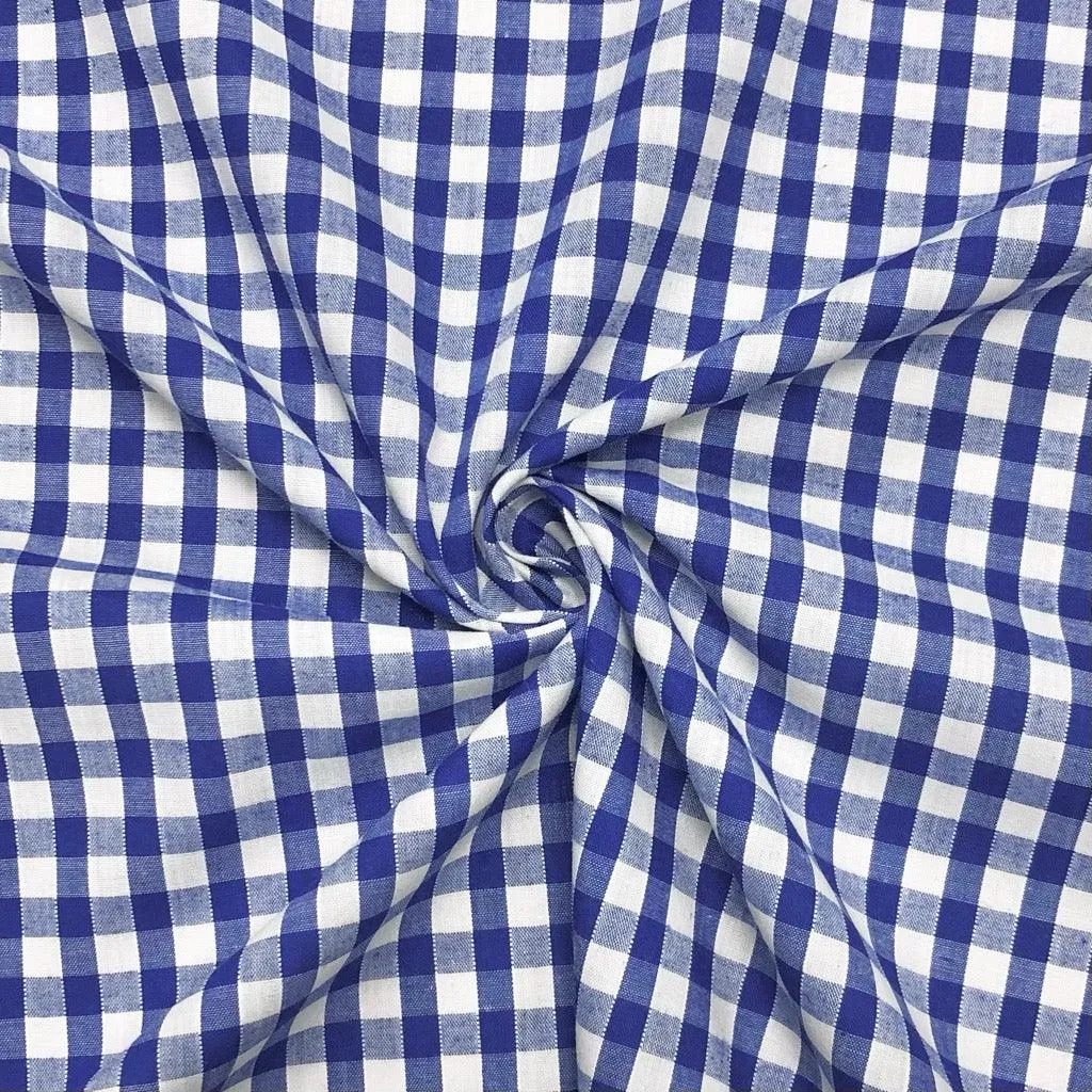 1/4 inch Gingham Polycotton Fabric