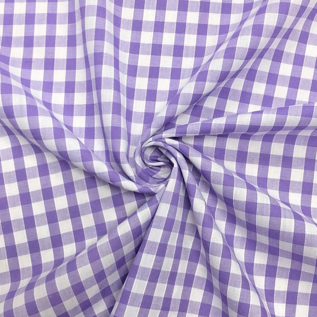 1/4 inch Gingham Polycotton Fabric