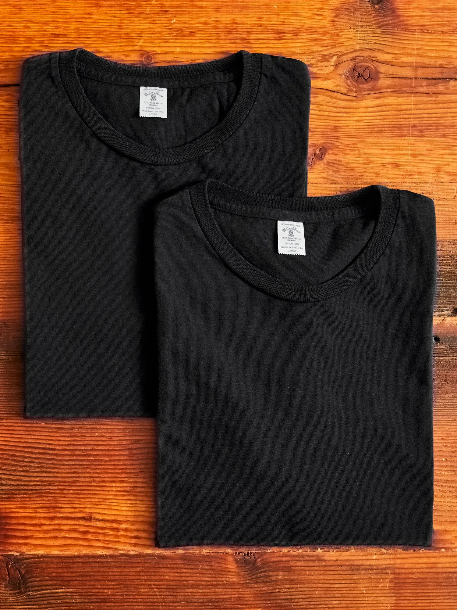 2-Pack Short Sleeve Crew Tee in Black