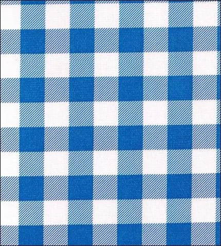 38 x 38 Large Gingham Blue Oilcloth Tablecloths