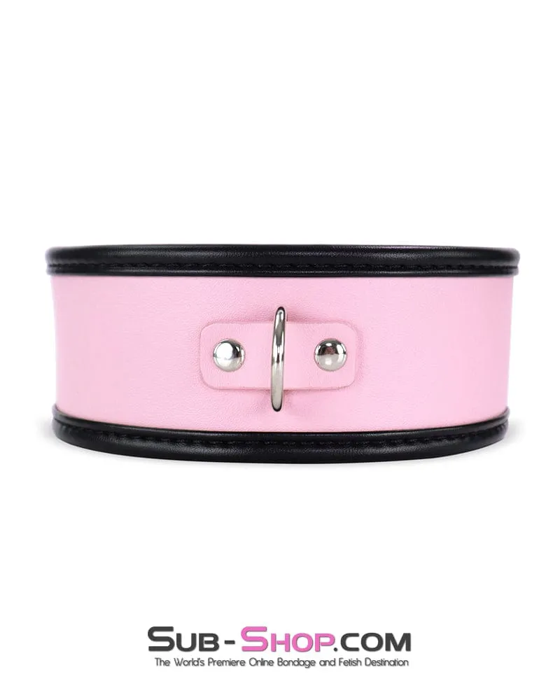 5711DL      Adoration Light Pink Padded Edge BDSM Training Collar