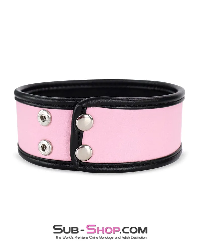 5711DL      Adoration Light Pink Padded Edge BDSM Training Collar