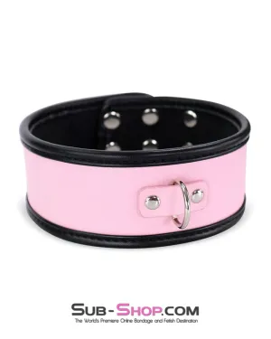 5711DL      Adoration Light Pink Padded Edge BDSM Training Collar