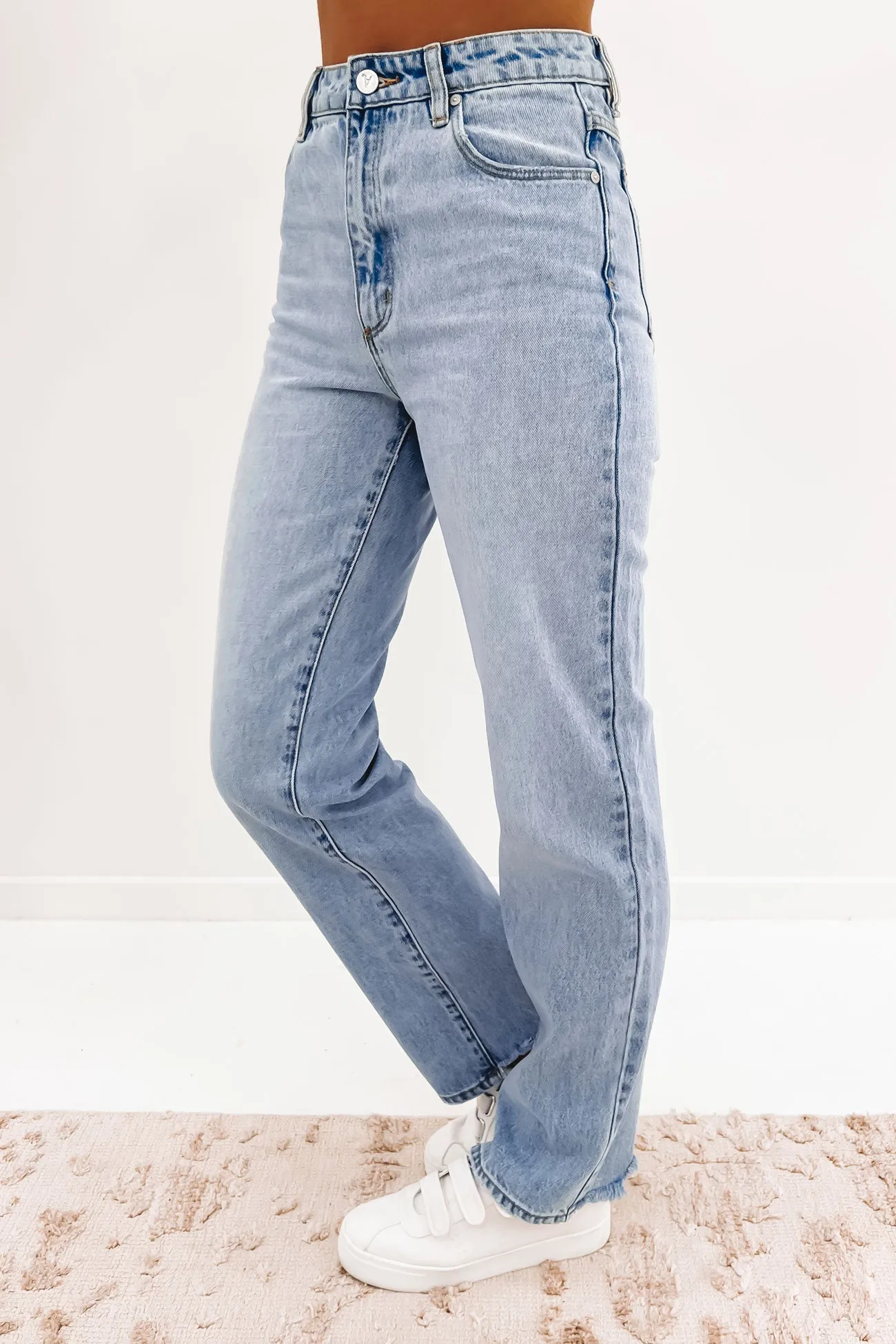 A 94 High Straight Jean Joanne Light Vintage Blue