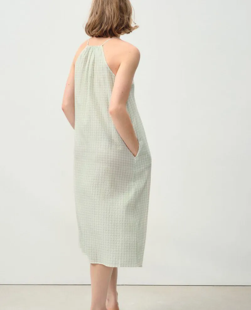 American Vintage Pykoboo Vichy Opal Green Gingham Sundress