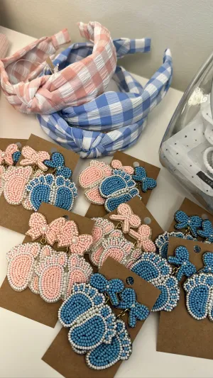 Baby Shower Gender Reveal Earrings