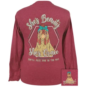 Beauty Grace Hen-Vintage Heather Red LS-2112