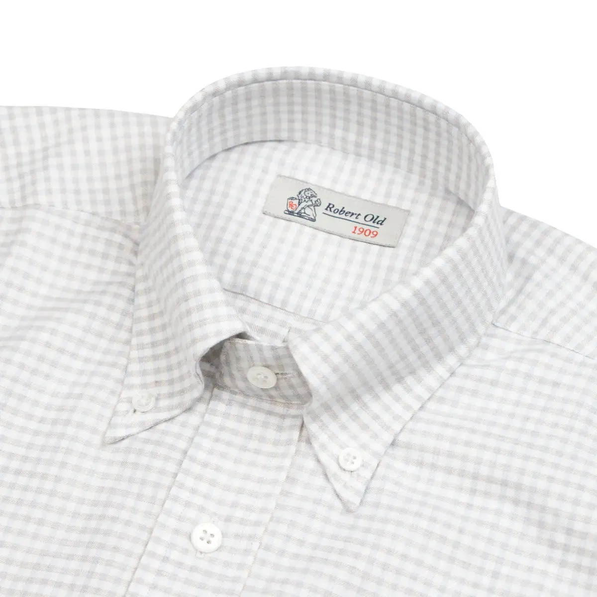 Beige & Blue Check Flanello Junior Cotton Long Sleeve Shirt