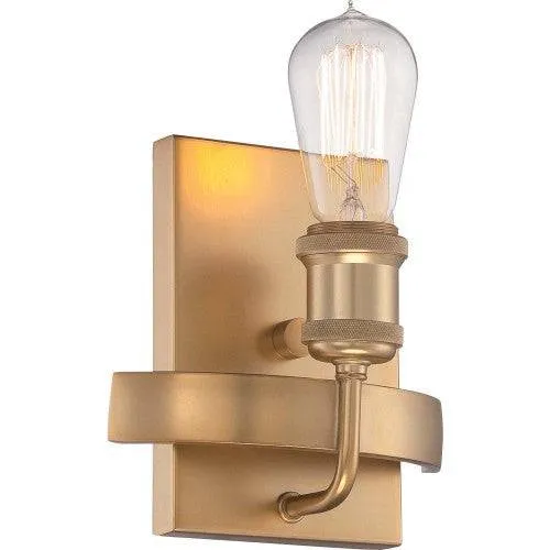 Brass 1 Light Wall Sconce - Includes 40W A19 Vintage Lamp