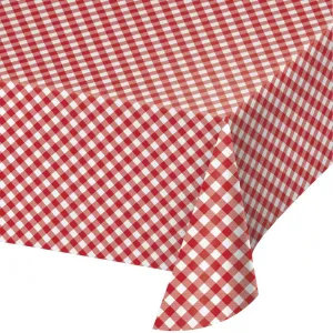 Bulk Classic Gingham Paper Tablecover All Over Print, 54" X 102" (12 per Case)