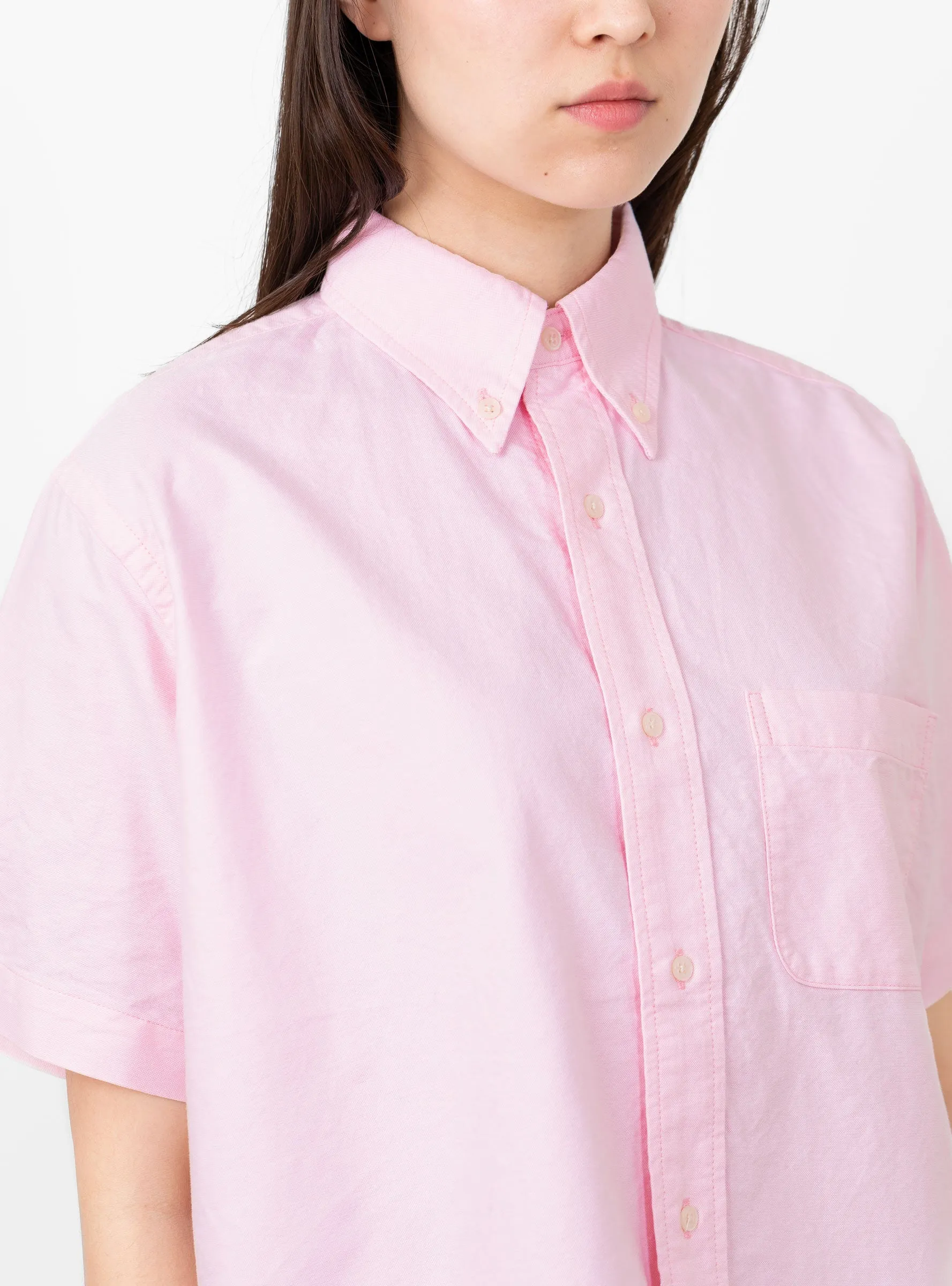 Button Down Shortsleeve Shirt Pink