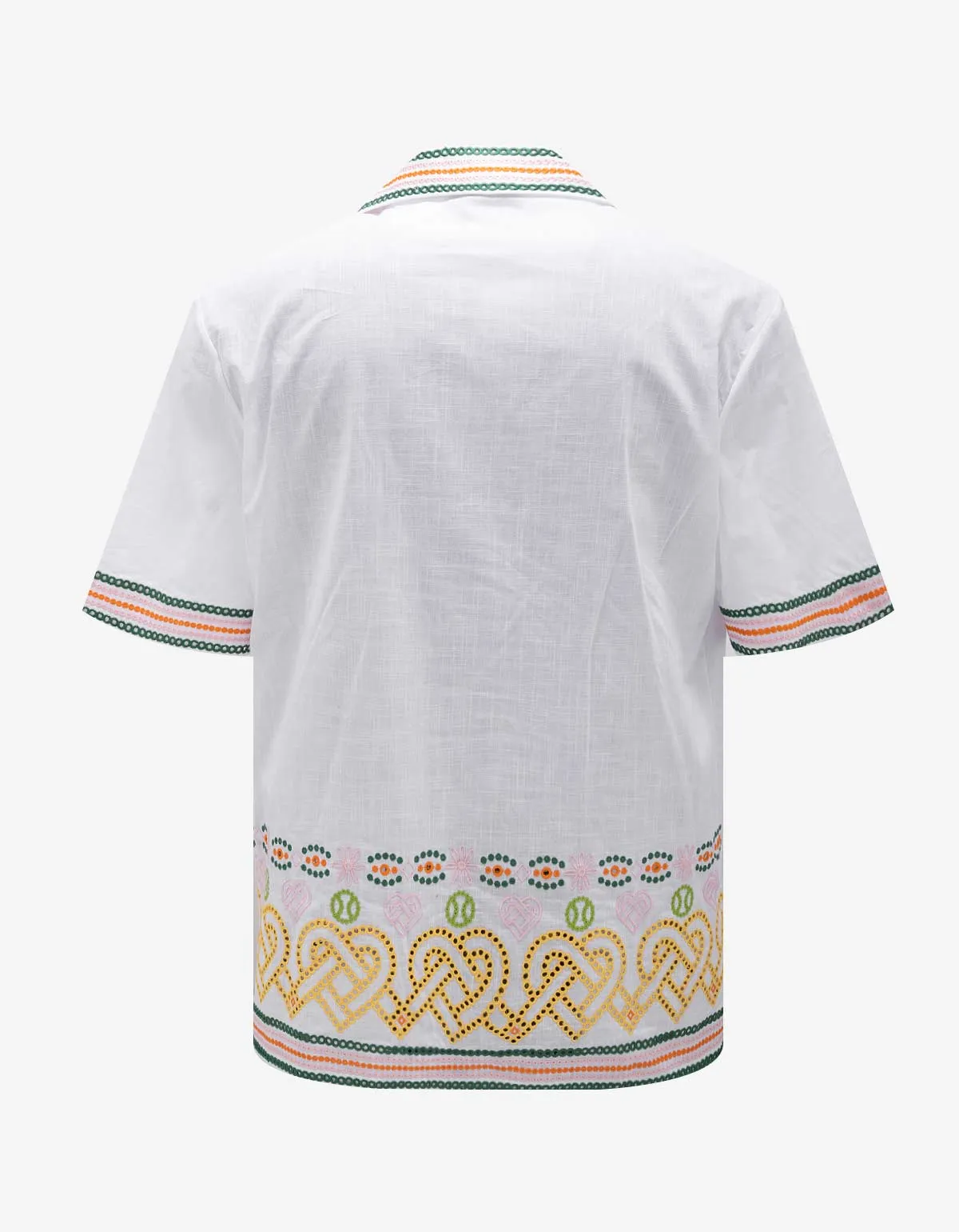 Casablanca White Broderie Anglaise Gradient Hearts Shirt