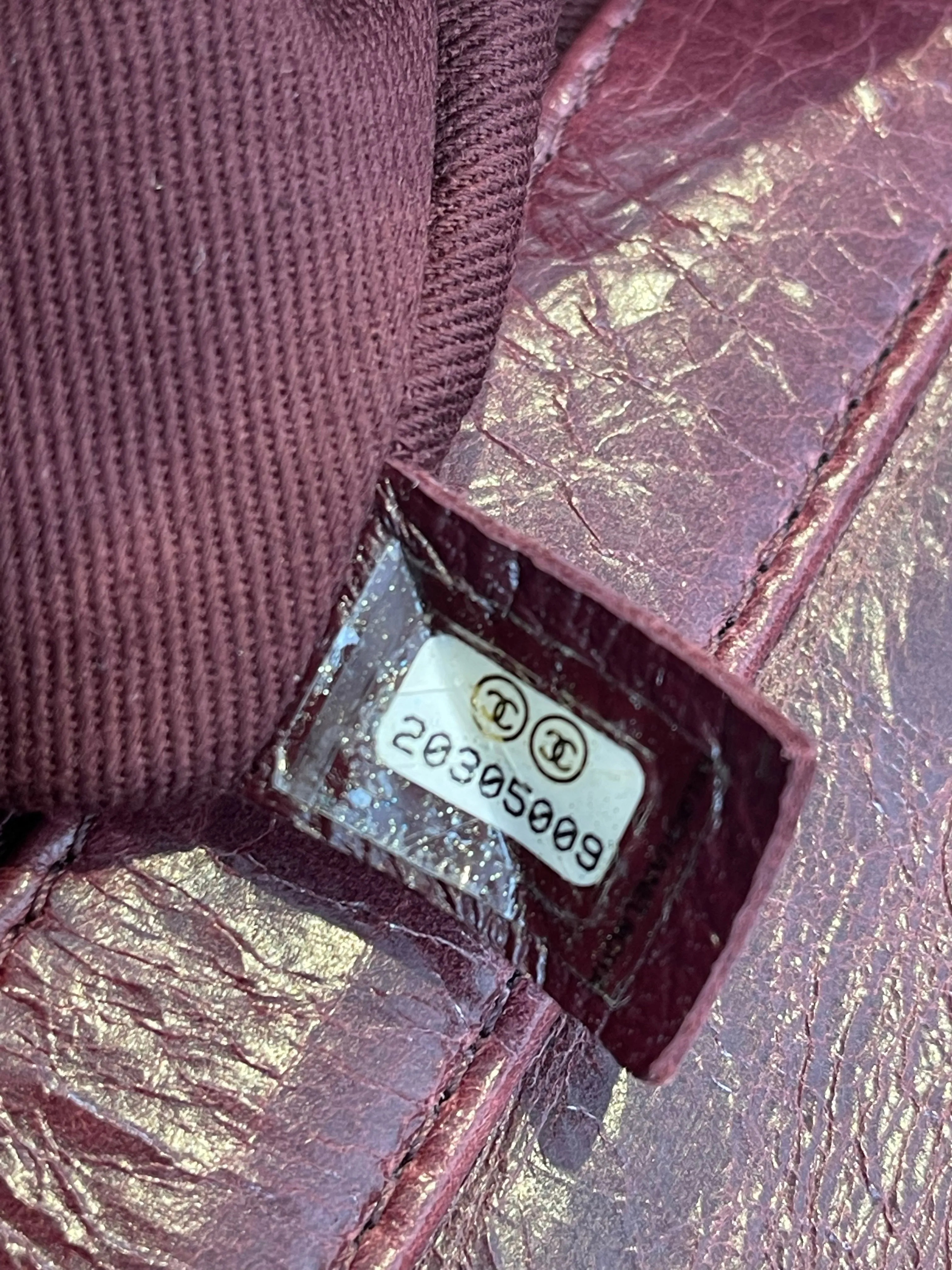 Chanel Burgundy Glazed Calfskin ’Perfect Edge’ Flap