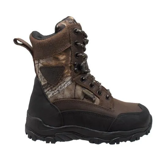 Children's 8" Camo Dark Brown Leather Boots