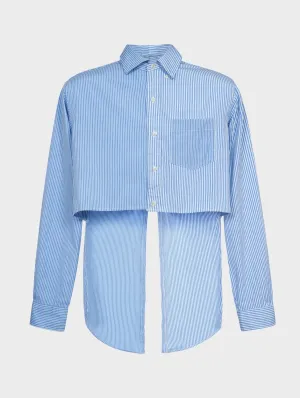 Cindy Shirt Stripe Cotton Poplin Blue