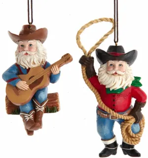 Cowboy Santa Ornament