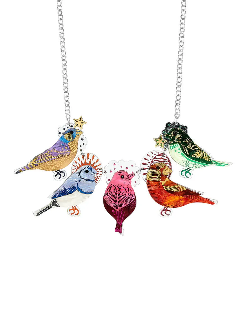 Flock of Finches Statement Necklace