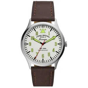 Fossil Men's  Forrester Three-Hand Brown Leather Watch FS5610