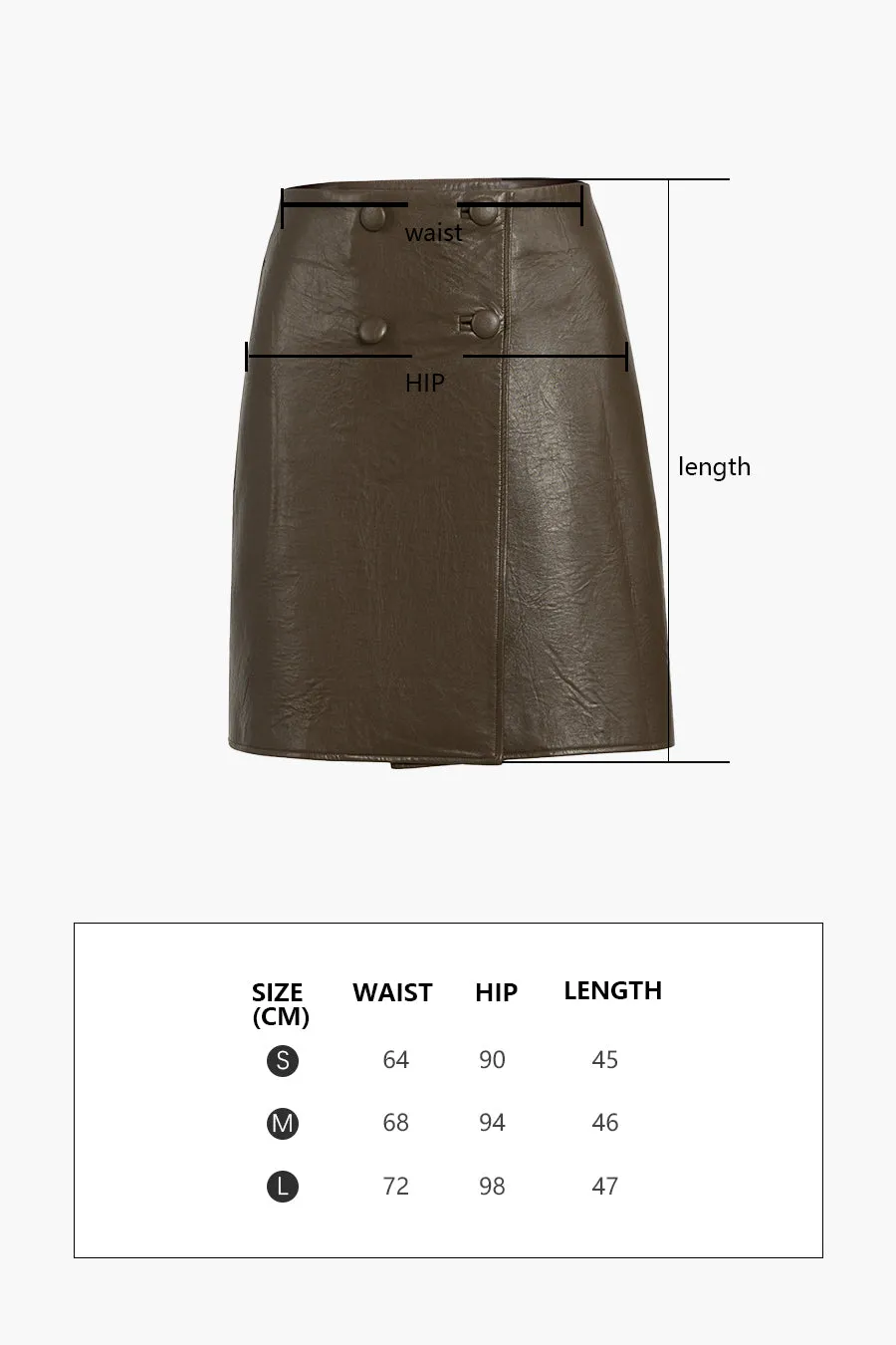 High waist small leather skirt | Brown retro skirt | Commuter texture skirt