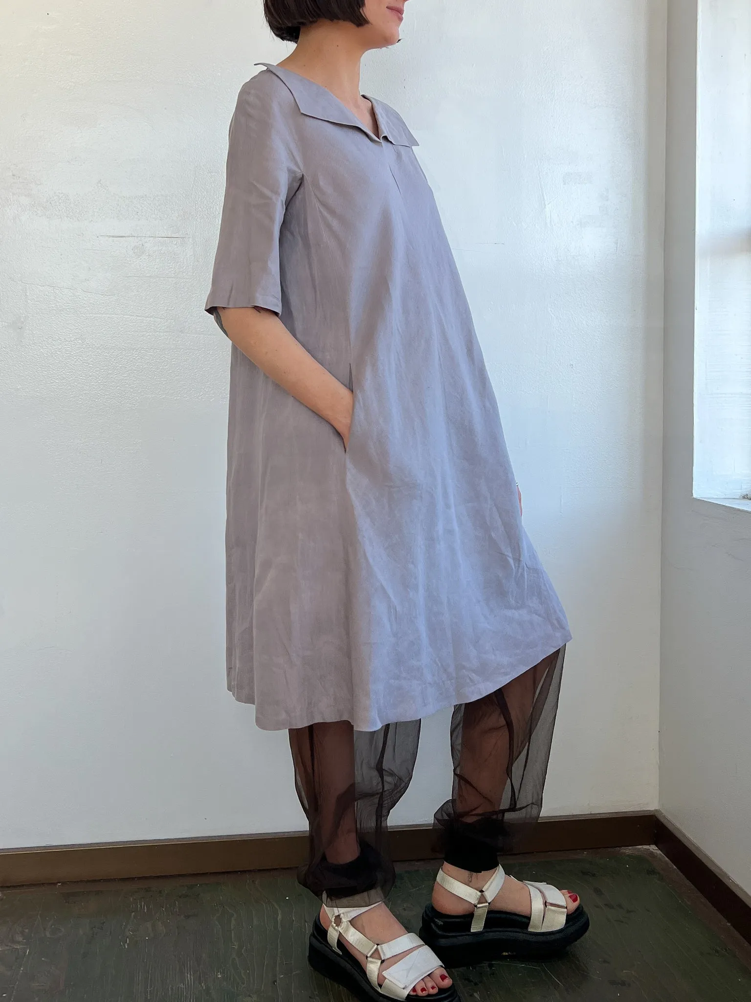 Jil Sander Stone Linen Dress (L)