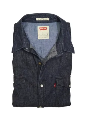 Levi's - Dark Blue Denim Western Shirt L