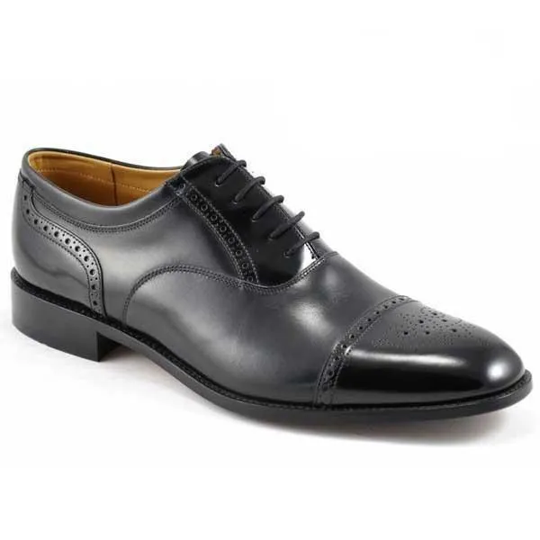 LOAKE Woodstock Two Tone Oxford Shoe - Black