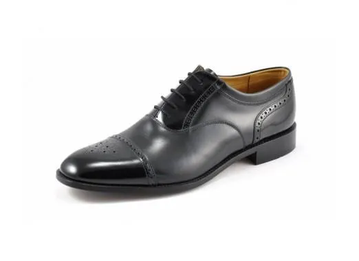 LOAKE Woodstock Two Tone Oxford Shoe - Black