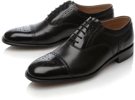 LOAKE Woodstock Two Tone Oxford Shoe - Black