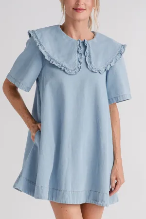 Mable Peter Pan Collar Denim Dress