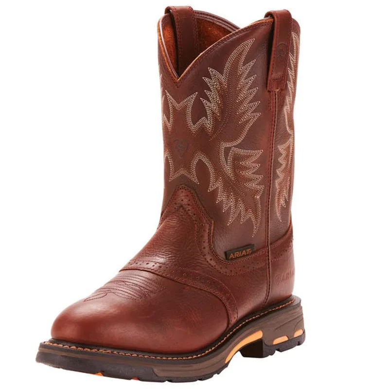 Men's Ariat Workhog Pull-On Soft Toe Work Boot #10001187