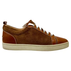 Men's Junior Suede Low Trainers Brown Size EU 40 / UK 6