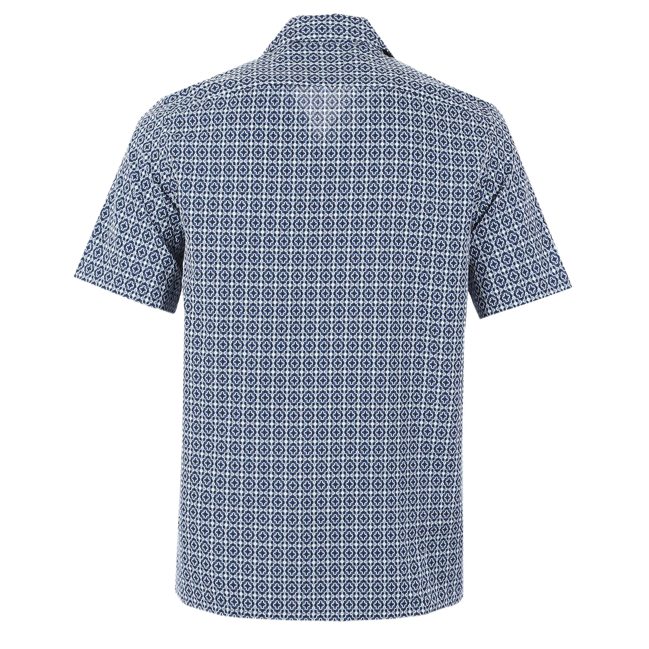 Paul Smith Geometric Casual Fit SS Shirt in Navy