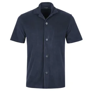 Paul Smith Towel Stripe SS Shirt in Ink Blue