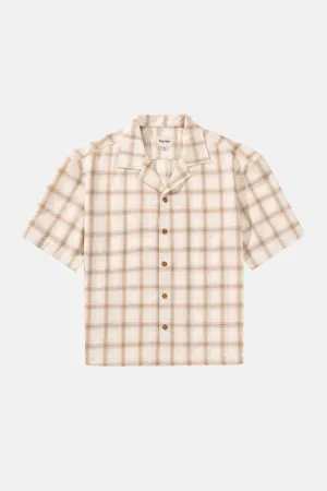 Relaxed Check Ss Shirt Natural