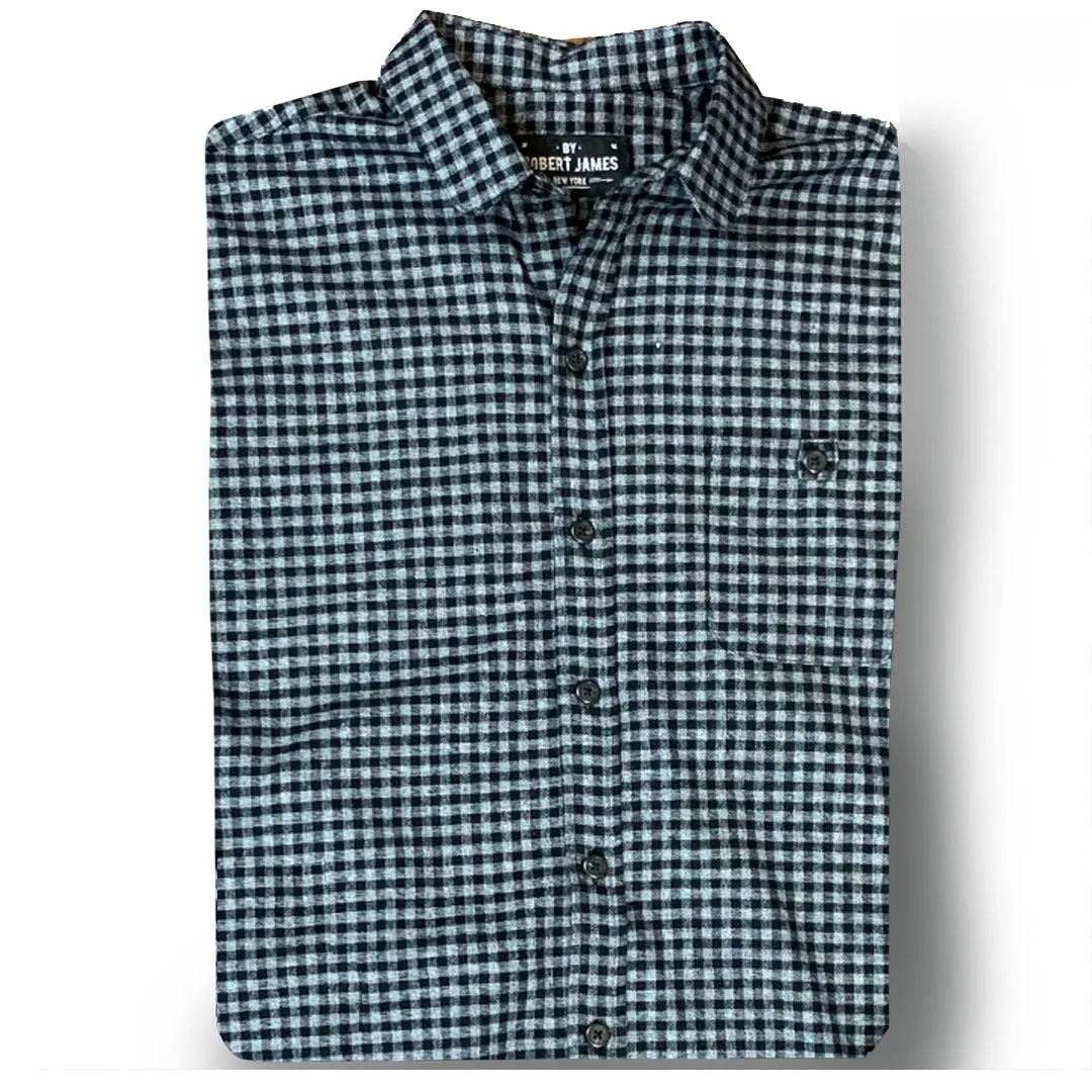 ROOSEVELT - CHAR BLK GINGHAM SHIRT