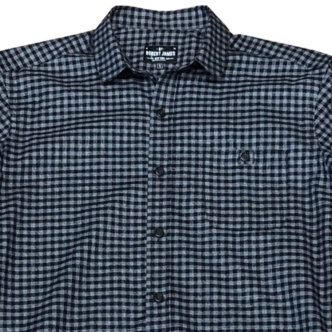 ROOSEVELT - CHAR BLK GINGHAM SHIRT