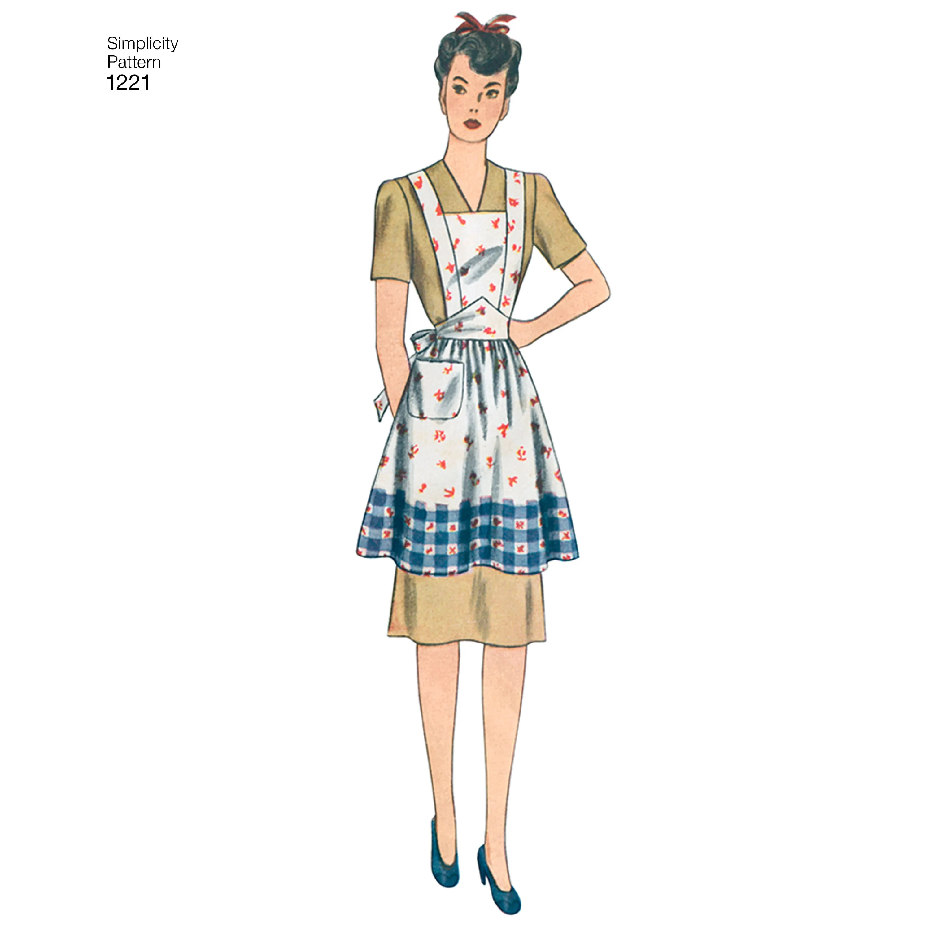 Simplicity Sewing Pattern 1221 Misses’ Vintage Aprons