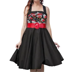 Skulls & Roses Rockabilly Swing Dresses