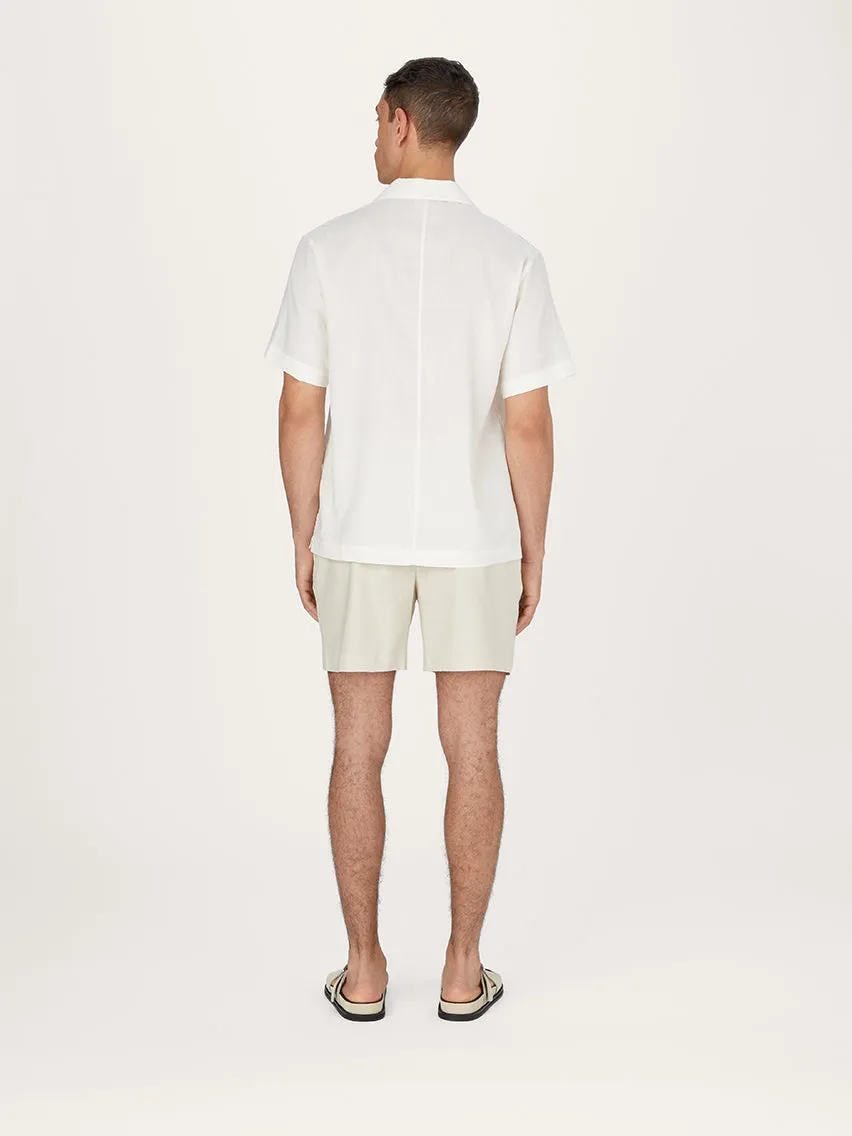 The Cuban Collar Linen || Off White | Linen