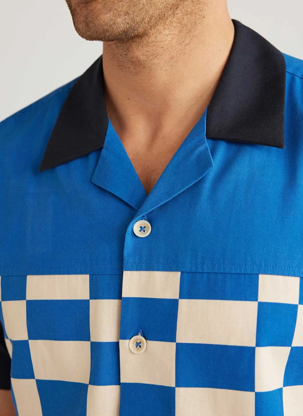 The Pop In Cotton Shirt | Seinfeld x Percival | Blue