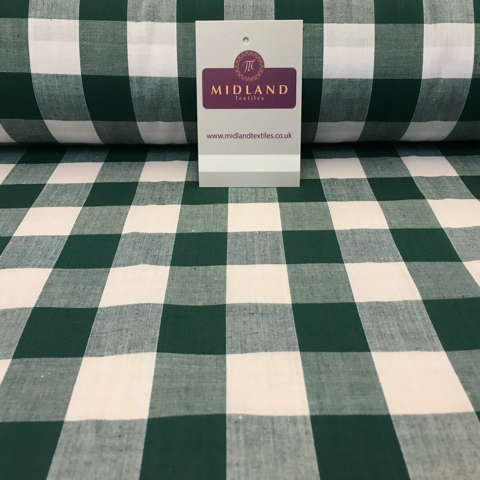 Timeless 1-inch Gingham Check Polycotton Fabric - 44" Wide - M31 Mtex