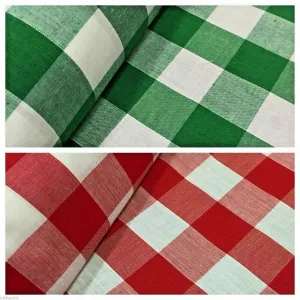 Timeless 1-inch Gingham Check Polycotton Fabric - 44" Wide - M31 Mtex