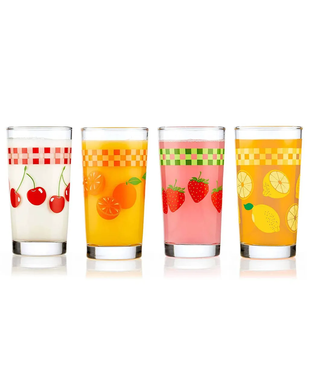 Vintage Juice Glasses - Set of 4