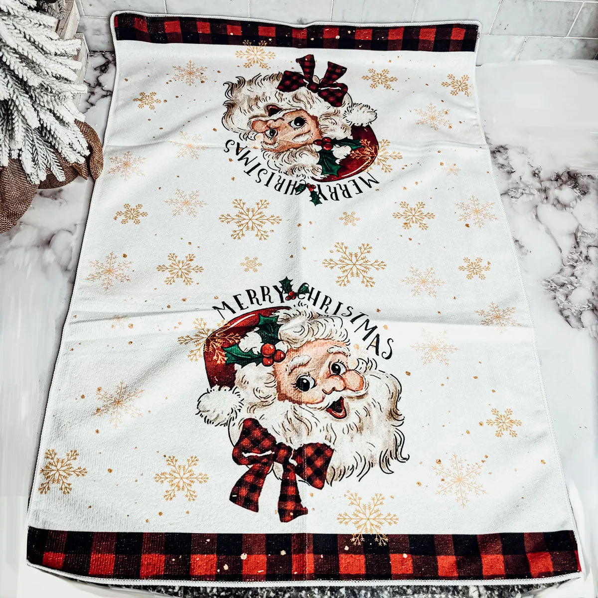 Vintage Santa Hand Towel